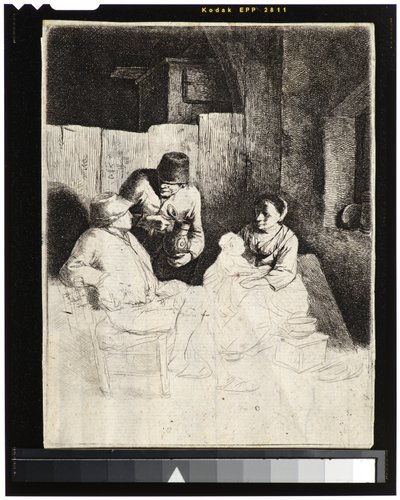 Mère et enfant avec des paysans dans une taverne - Cornelis Pietersz Bega